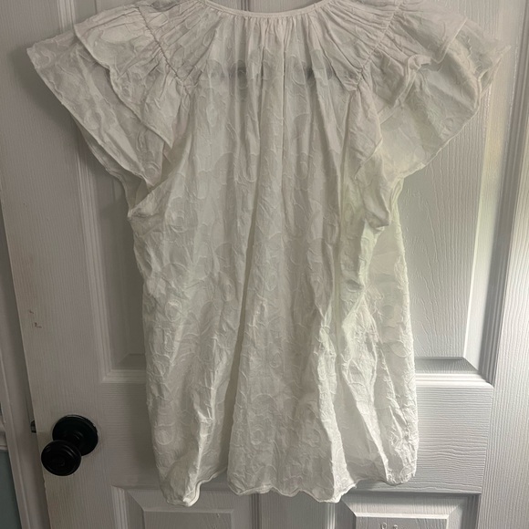 Grade & Gather Elegant White Women's Top sz L - Picture 5 of 5